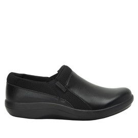 Alegria Women's Duette Jet Black Professional Slip On All-Day Comfort Shoes 7-7.5 Wide Width US