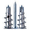 Metal Plasterboard Fixings, 50 Heavy-Duty Self-Drilling Anchors with Screws for