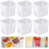 Cisolen 6 PCS Refrigerator Door Organizer Box, Clear Refrigerator Organizer