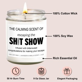 Younift Sarcastic Candles, Going Away, Goodbye, Farewell Gifts for Coworkers - Retirement, Coworker Leaving Gifts for Women, Men - Leaving Job, Moving Away Presents for Friends, Boss, Work Bestie