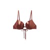 CALZEDONIA Woman's Push Up Swimsuit Top Metallic Skin in Brown,