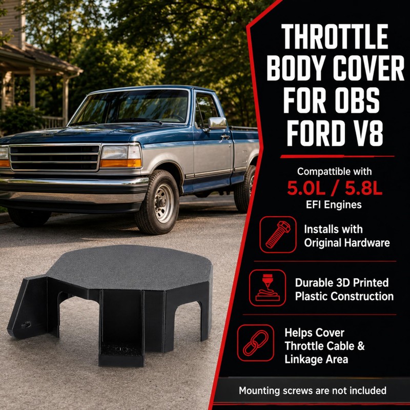 Throttle Body Cable Cover Compatible with 1987-1996 Ford F-150 F-250