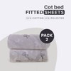 Indus Textiles - cotbed fitted sheet, Pack of 2 cot