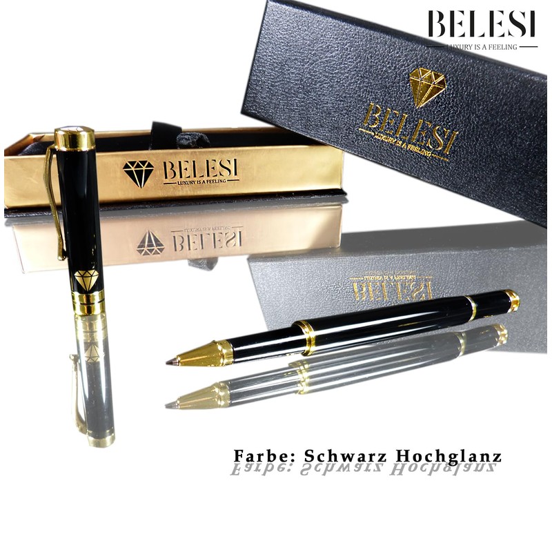 BELESI High-Quality Metal Ballpoint Pen I Black Refill I Gift