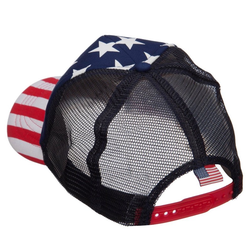 MG 5 Panel Foam Trucker USA Cap - Flag OSFM