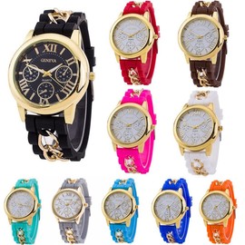 CdyBox Women Men Silicone Band Wholesale 10 Assorted Quartz Watches Jelly Gel Bracelet