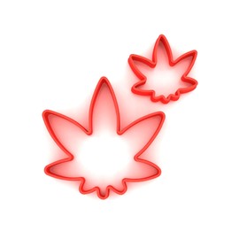 Mini/Small Weed Leaf Set of 2 Value Fondant Cutters Pair 3CM + 5CM