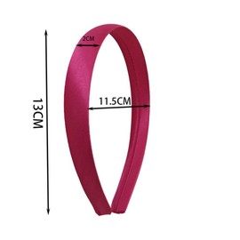 Blausky Pack of 5 Satin Headbands Women, 2 cm Wide Hair Band, Satin Headbands, Plain Fabric Headband, DIY Non-Slip Colourful Headband, French Hair Accessories for Women, Light Green