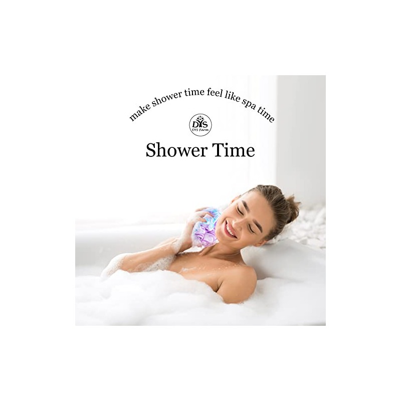 DYS Farm Shower Puffs for Body - Bath Luffa Loofa