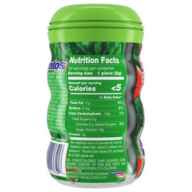 Mentos Pure Fresh Sugar-Free Chewing Gum with Xylitol, Watermelon, 50 Piece Bottle