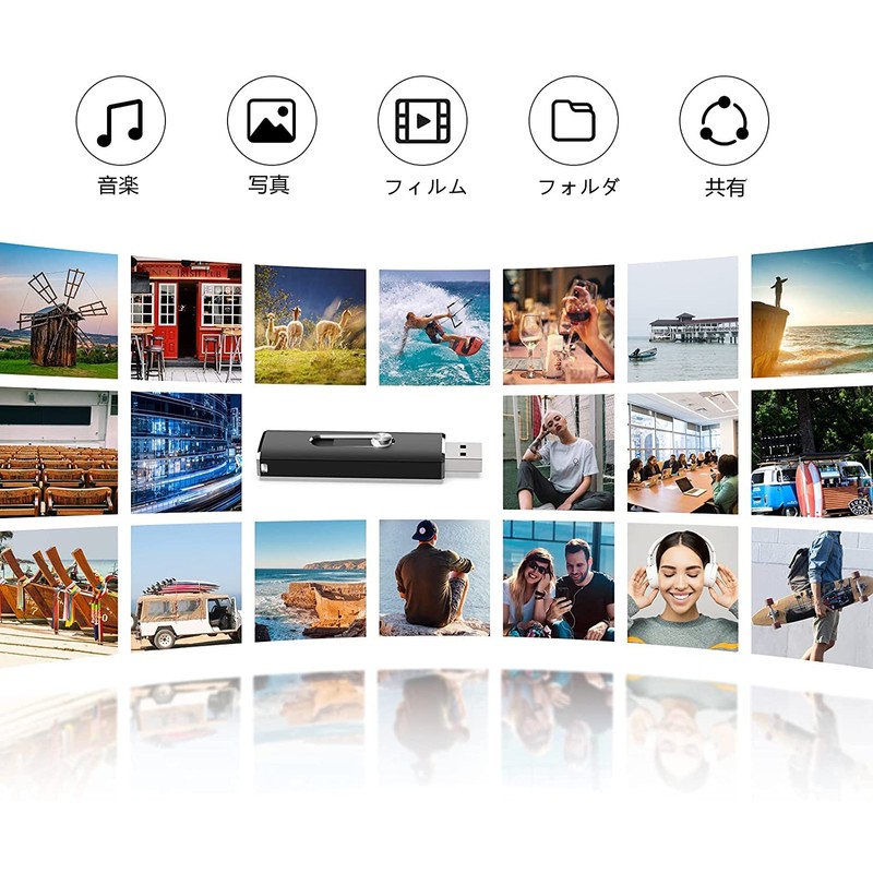 USB Memory 64GB USB 3.1 2 in 1 Type-C Flash