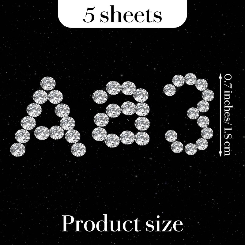 310 PCS Rhinestone Letters for Fabric, Crystal Alphabet Stickers