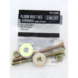 Everbilt Toilet Bolt Set 1/4" x 3-1/2" Snap-Off Design Toilet Bowl-To-Floor - Pack of 2 Bolts