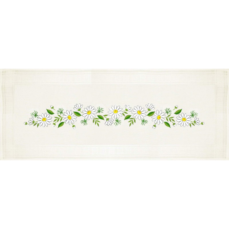 Embroidery Kit Daisies, Table Runner Set for Embroidery, Summer Embroidery