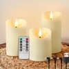 Tidomate Rechargeable Candles with Remote - LED Pillar Candles with
