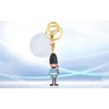 Tobestu Cute Sparkle Rhinestone Crystal Guardian Soldier Keychain Pompom Ball