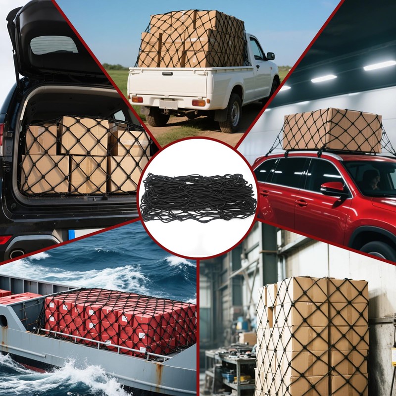 2 Pack Cargo Net for Pickup Truck Bed, 4' x