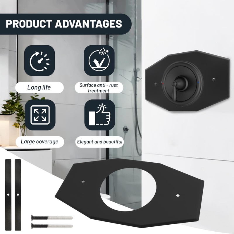 WIRELEL One-Hole-Remodel-Cover-Plate Compatible with Moen and Delta Bathtub and Shower
