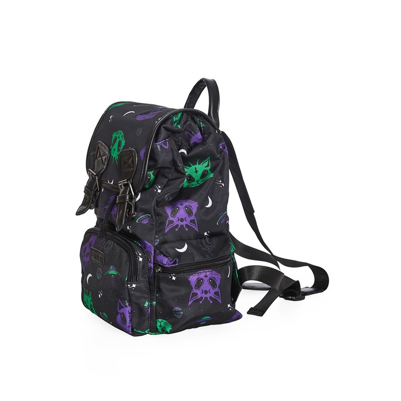Banned Apparel Alien Cat Black Waterproof Alternative Sci Fi Grunge