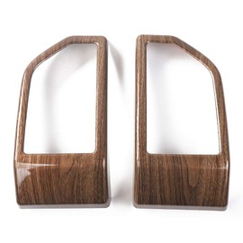 2pcs/set Car Dashboard Air Conditioning Vent Outlet Cover Frame Decor Trim for Ford F150 2015 2016 2017 (Wood Grain)