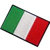EmbTao Italy Flag Embroidered Patch Italian Iron On Sew On