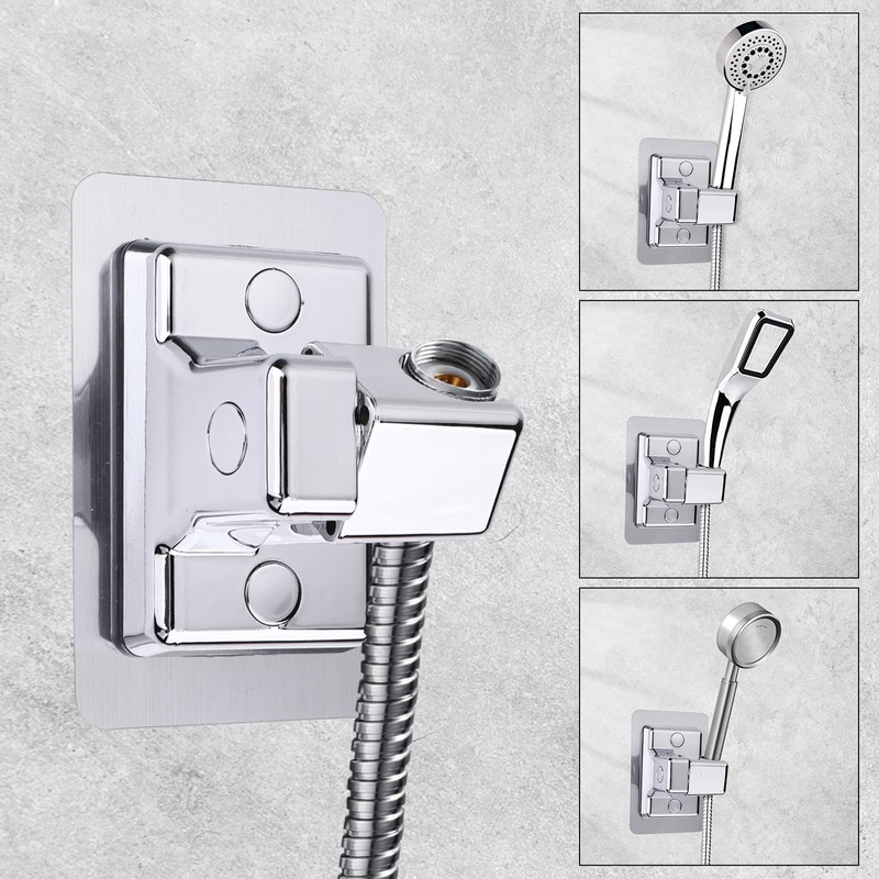 Shower Head Holder, 360° Adjustable Shower Holder Strong Paste Shower
