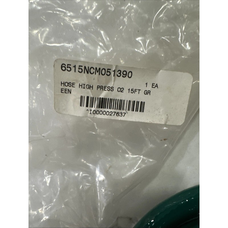 Datex OHMEDA O2 Oxygen Medical Hose Assembly Green 15 Ft.