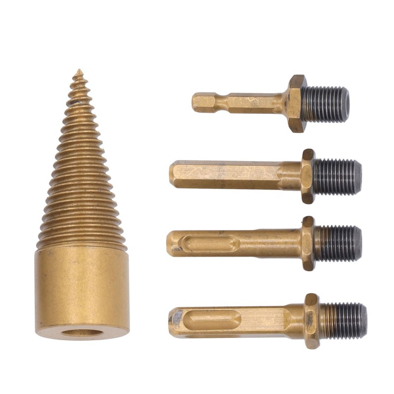 5Pcs Firewood Drill Bit 32mm Wood Log Splitter C45 Steel