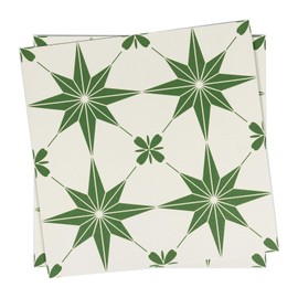 Dureidos Peel and Stick Floor Tiles: 11.8"x11.8" Self-Adhesive Easy to Install Tile Sticker, Waterproof Vinyl Flooring for Bathroom, Kitchen, Bedroom, 10PCS Covering 10 sq ft Green and White