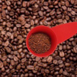 DECHOUS 5pcs Plastic Measuring 1/4 Cup Measuring Cup Scoop Tea for Loose Tea 1/4 Cup Scoop Measure Spoons Ground Coffee Scoop Jar Abs Red Coffee Protein