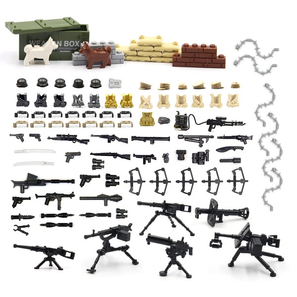 MAGMA BRICK War Equipment and Weapon in World War II Compatible with Building Block Brand Figure (World WAR Series 2)