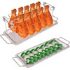 NEWCOMDIGI Chicken Leg Rack for Grill with Drip Tray, 14