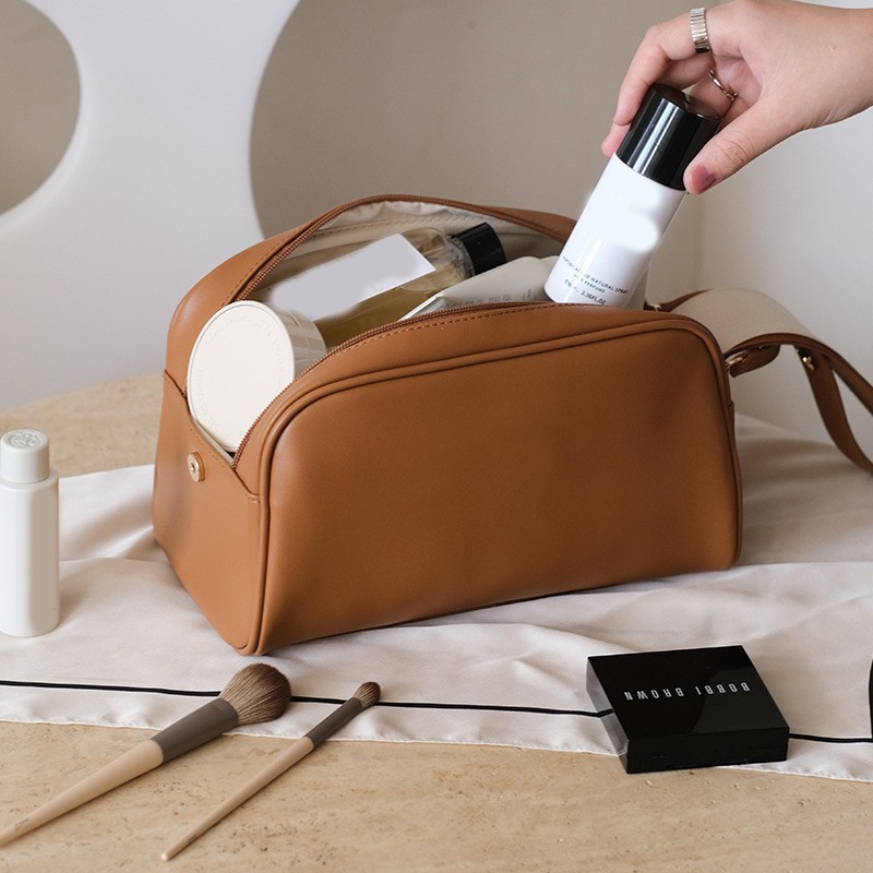 Cosmetic Bag Large Capacity Makeup Bag Double Zipper Portable Travel