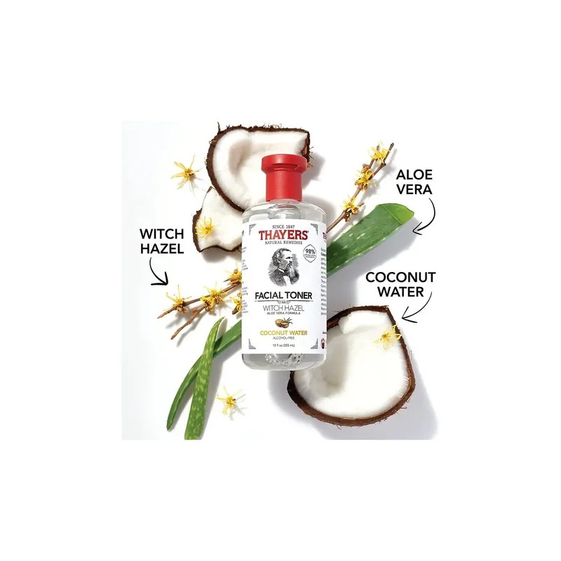Tónico Facial Thayers Witch Hazel Agua de Coco 355ml para