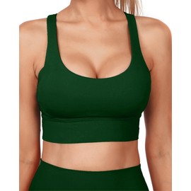 Grace Form Strappy Sports Bra for Women Padded Push Up Sport Bra Athletic Running Workout Bra Yoga Bra