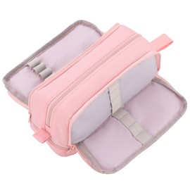 CICIMELON Large Capacity Pen Pencil Case with 4 Compartments, Multi-Slot Pencil Pouch Bag Aesthetic School Supplies Organizer for Teen Girls, Women, Adults (Pink)