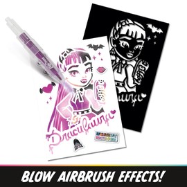 Blopens John Adams Monster High Colouring Activity Set: Arts and Craft Kit, create amazing airbrush pictures of Monster High characters, for ages 5+