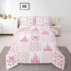 Manfei Princess Castle Comforter Set,Dreamy Bow-tie Bowknot Fairy Tale Kawaii