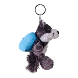 NIKI Outdoor Products Key Holder, Wolf 3.9 inches (10 cm), Backpack, Blue, Kids, W7 x D6 x H, Black