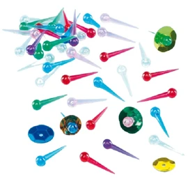 Baker Ross 500 Assorted Plastic Sequin Pins EF705