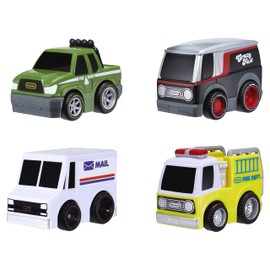 little tikes My First Cars Crazy Fast Cars Series 2 - Post Bus - Wind-up Car with up to 15 m Range - Realistic Design, Easy to Grip - Promotes Imagination - From 2 Years