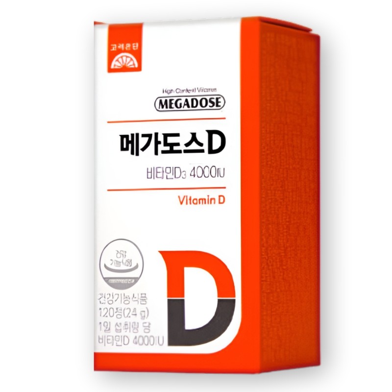 Korea Eundan Megadose D Vitamin D3 4000IU 120 tablets x