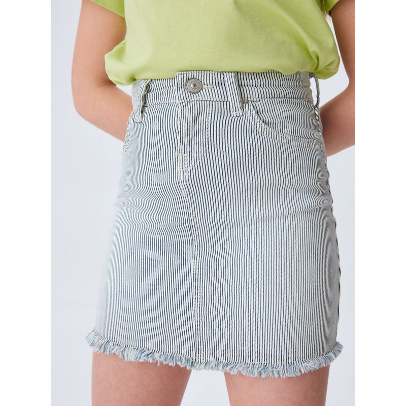 LTB Jeans Girls Lime G Skirt, Bleach Line Wash 53708