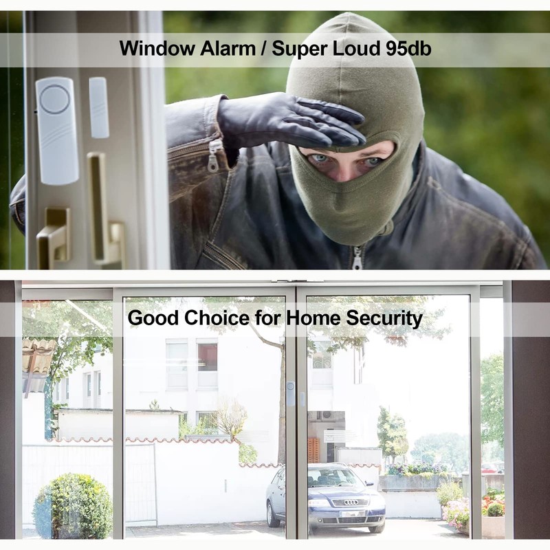 Door Window Alarm, 90DB Door Alarms for Kids Safety, Wireless