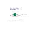 Silvershake Petite Green Nano Emerald and White Cubic Zirconia 925