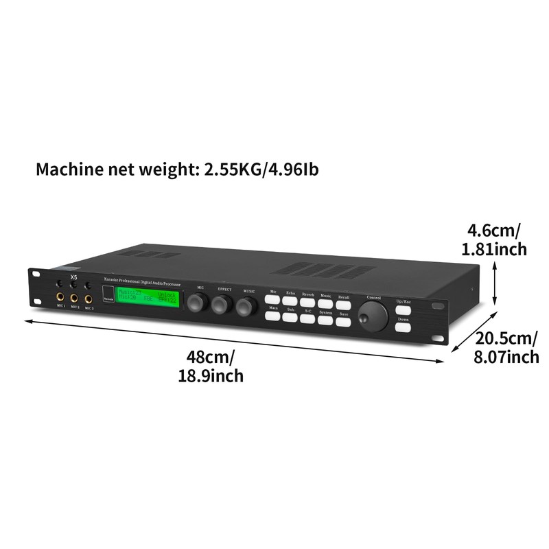 Depusheng X5 Digital Mixer Reverberator Microphone KTV Karaoke Audio Processor