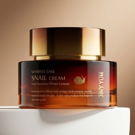 Genieum Sensitive Care Snail Snail Slime Moisturizing Moisture Whitening Elasticity Cream / 지니윰 센서티브 케어 스네일 달팽이 점액 보습 수분 미백 탄력 크림