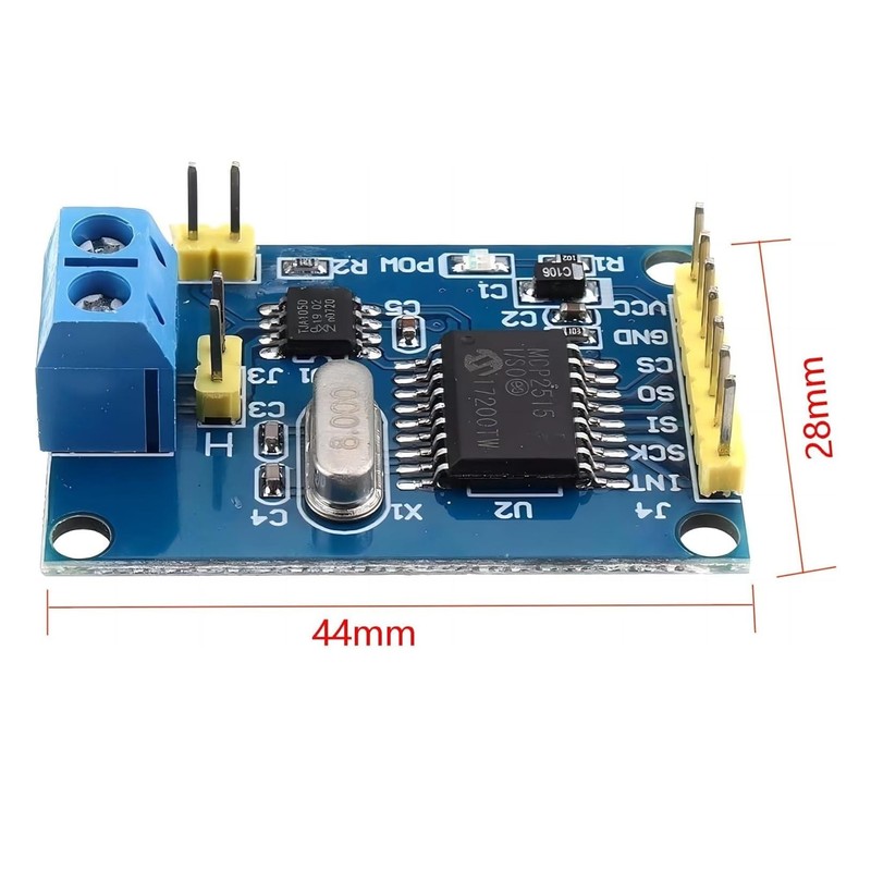 WWZMDiB 3 Pcs MCP2515 TJA1050 CAN Bus Module SPI Interface