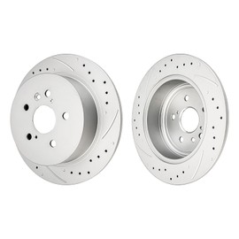 KAX 12.17" Rear Rotors and Pads Kit For 2008-2013 Toyota Highlander, 2014 Toyota Highlander 3.5L, Rear Disc Brakes