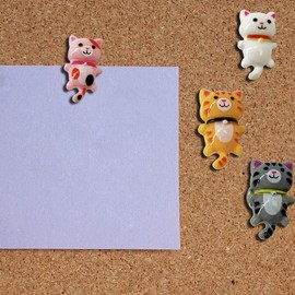 Cat Push Pins for Bulletin Board,Cat Office Supplies Decorative Cute Thumb Tacks for Cork Board Wall Hanging Posters Photos Wall Maps （30pcs）